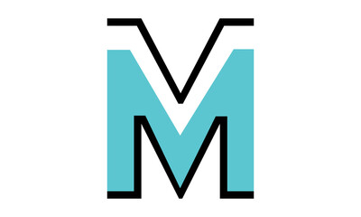 initial M monogram logo letter