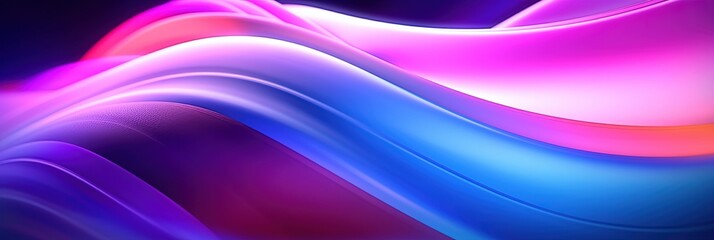 Fototapeta premium Abstract Liquid Swirls on Holographic Fluid Neon Pink and Blue Liquid Abstraction Dreams Flow ,AI Generative