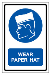 Paper Hat Symbol Sign ,Vector Illustration, Isolate On White Background Label. EPS10