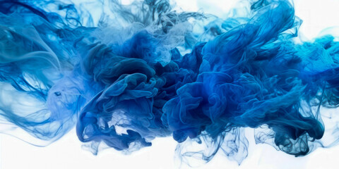 Blue smoke swirling concept art. Ai generated illustration.