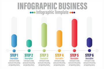Modern Bar Business Infographic. Bar chart infographic template. Abstract digital business Infographic. Can be used for workflow process, business pyramid, banner, diagram, number options, work plan