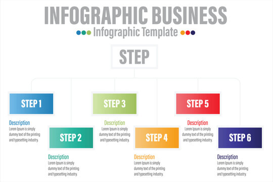 Abstract infographics number options template with Six 6 steps, with Six 6 label. Can be used for workflow layout, diagram, business step options, banner, web design.