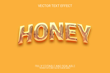 Honey 3D Editable Vector Eps Text Effect Design