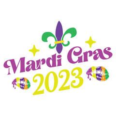 Obraz premium Mardi Gras Retro Design