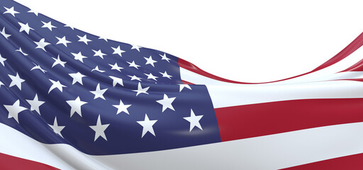 Digital Celebration: 3D USA Flag Marks National Festivities