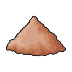 Pile soil vector icon.Color vector icon isolated on white background pile soil.