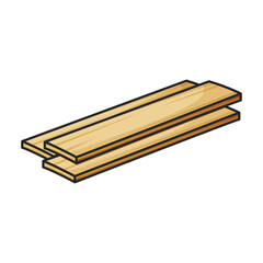 Wooden piece vector icon.Color vector icon isolated on white background wooden piece.
