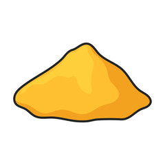 Sand pile vector icon.Color vector icon isolated on white background sand pile.