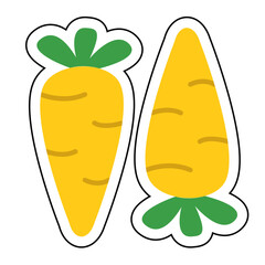 Sticker CARROT design vector icon design vector line icon svg