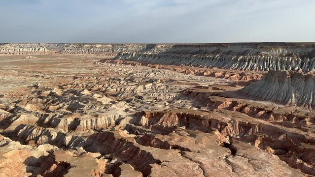Yangykala Canyon, also known as a fiery fortress and crocodile's mouth. Located in the Balkan region of Turkmenistan.