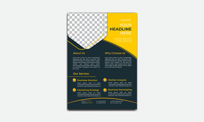 Corporate creative colorful business flyer template design
