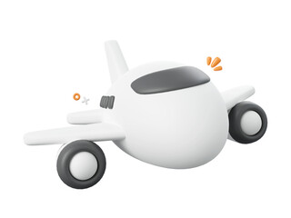 3d icon of Airplane cartoon design illustration.