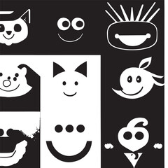 set of people design black