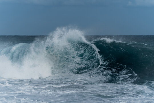 close up. strong waves in Telde. Gran Canaria. Canary Islands © magui RF