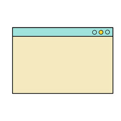 Window dialog box, email browser computer windows screen background illustration hand drawn pastel colors