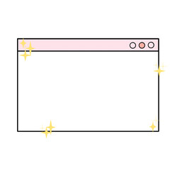 Window dialog box, email browser computer windows screen background illustration hand drawn pastel colors