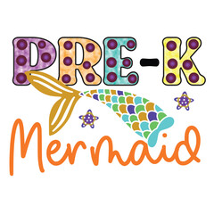 Mermaid Sublimation Design