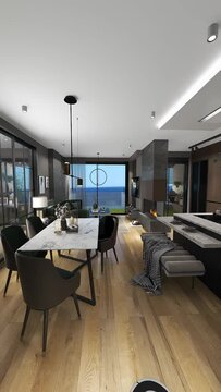atico  de lujo con dise&ntilde;o moderno y muebles italianos 