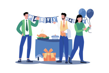 Event planner coordinating vendors and catering.