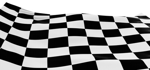 Obraz premium Black and white flag
