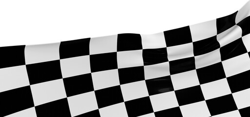 Obraz premium Checkered flag, race flag background 3d