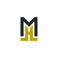 MH INITIAL LOGO DESIGN