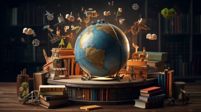 school supplies and back to school concept, generative ai