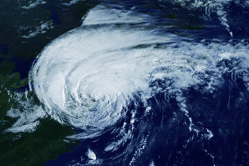Hurricane, atmospheric cyclone from space. Elements of this image furnishing NASA.