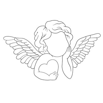 recommend clip art: Cupid drawn in one line
