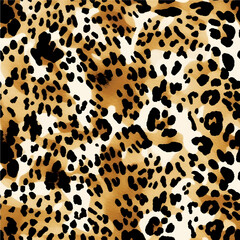 Fototapeta na wymiar Abstract Leopard Skin Seamless Vector Patterns. White Brown and Black Irregular Brush Spots on a Gray and Gold Backgrounds. Abstract Wild Animal Skin Print. Simple Irregular Geometric Design.