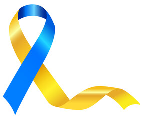 The Yellow and blue awareness ribbon help raise awareness for Down Syndrome, support Ukraine and a variety of other causes.