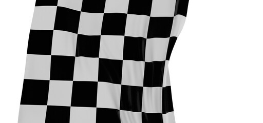 Black and white checkered abstract background. Race background with space for text. Racing flag