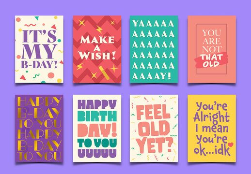 Fun & Colorful Birthday Cards