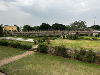 Golconda fort front view ; Hyderabad, India