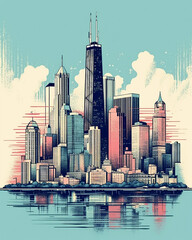 Fototapeta premium city skyline