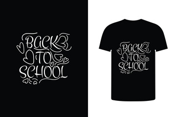 back to school hand written typography t shirt design