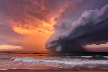 Fototapeta premium Magnificent Storm over Sea