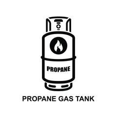 Propane gas tank icon isolated on background vector illustration.