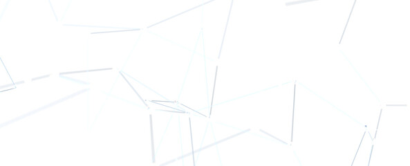 Abstract polygonal space with connecting dots and lines. Dark background. Connection structure. 3d Widescreen - PNG transparent