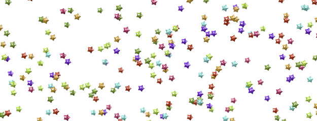 XMAS Stars - Banner with golden decoration. Festive border with falling glitter dust and stars.  png transparent