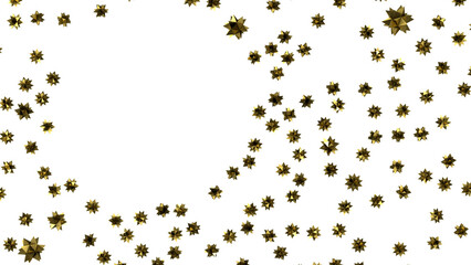 Twinkling Christmas Descent: Striking 3D Illustration Showcasing Falling Festive Twinkling Stars