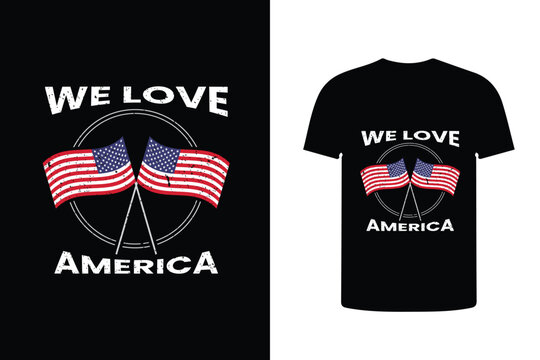 we love america  ts hirt design, america t shirt design