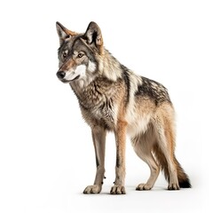 Fototapeta premium wolf isolated on white background