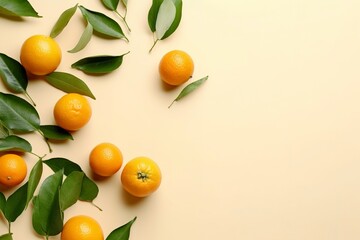 oranges and leaves