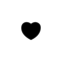  Simple heart icon isolated on a white background.