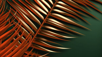Palm leaf shadow overlay effect. Background with tropical leaves shadows for mockup or wallpaper. 3d rendering. Generative Ai.