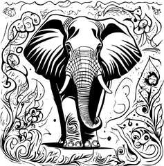 Fototapeta premium elephant vector