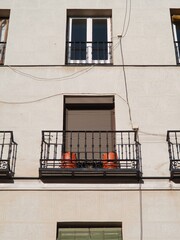A balcony in the "Lavapiés" neighborhood of Madrid. Madrid Spain.