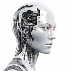 Humanoid Female Cyborg, concept Generative AI
