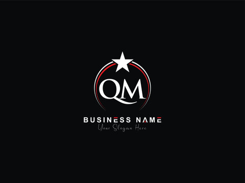 QM, q&m qm Luxury Letter Logo and Star Design For Your Business